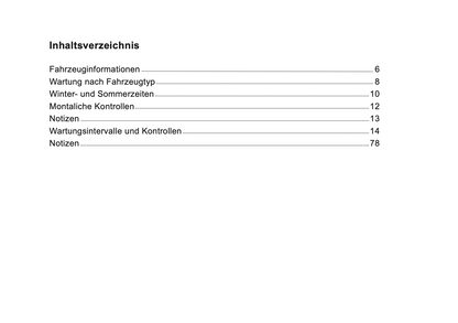 Opel Maintenance Book | German