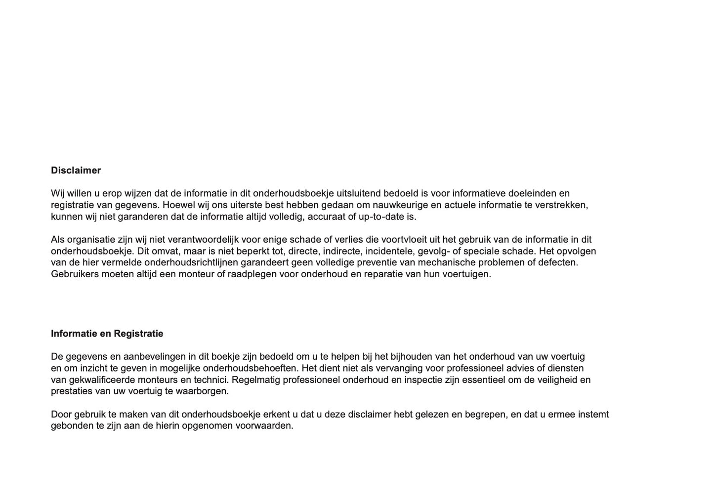 Seat Maintenance Book | Dutch