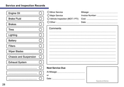 Skoda Maintenance Book | English