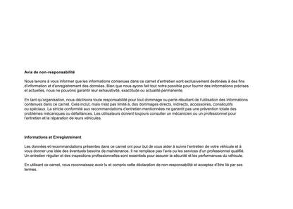 Skoda Maintenance Book | French