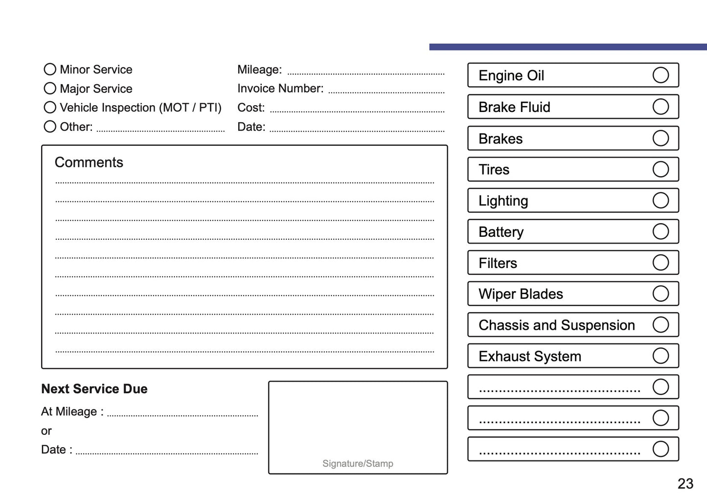 Volkswagen Maintenance Book | English