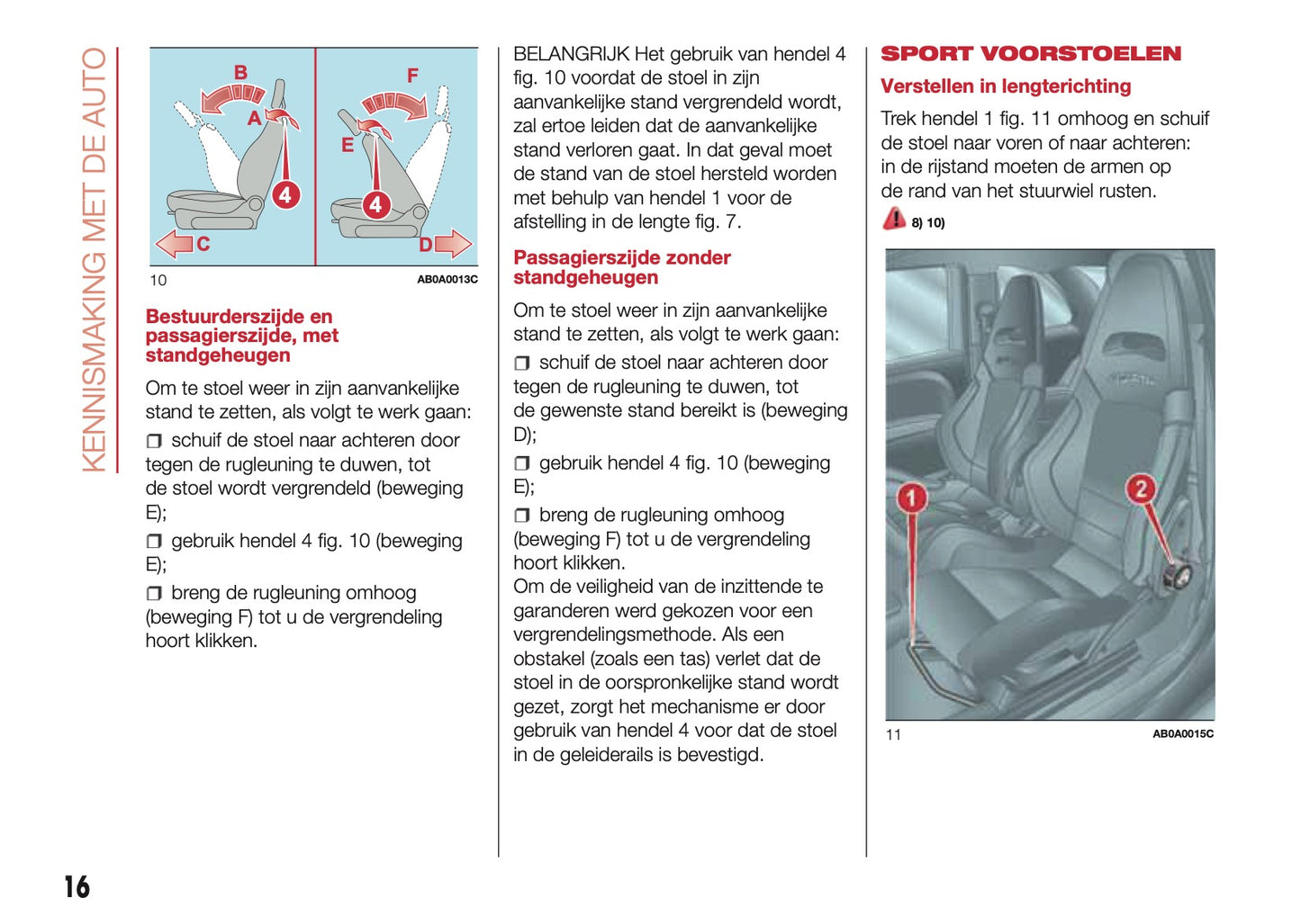 2016-2017 Abarth 500/595 Owner's Manual | Dutch