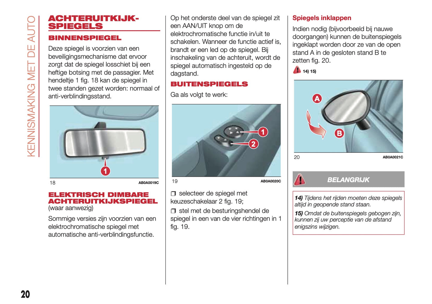 2016-2017 Abarth 500/595 Owner's Manual | Dutch