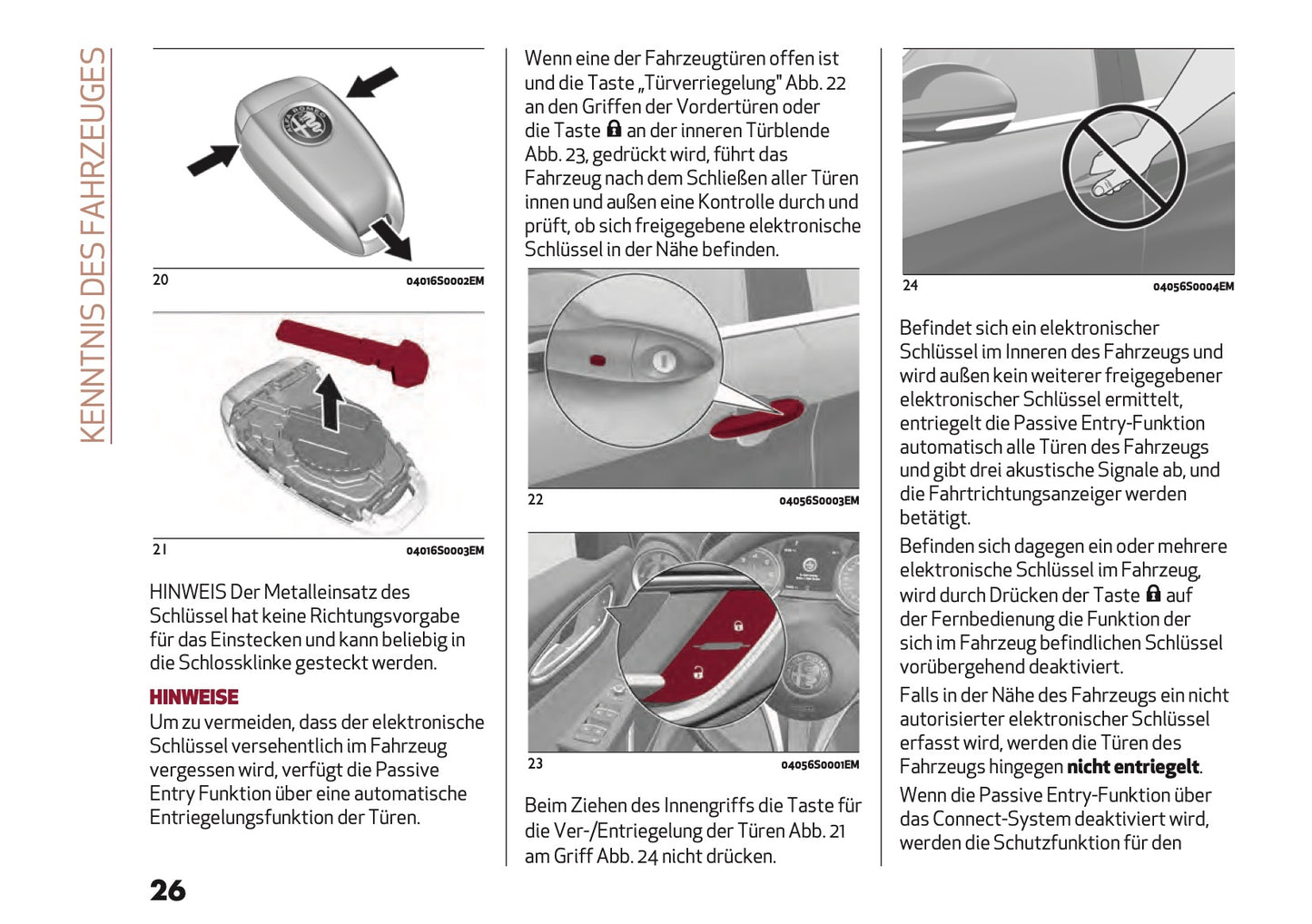 2020-2021 Alfa Romeo Giulia Owner's Manual | German