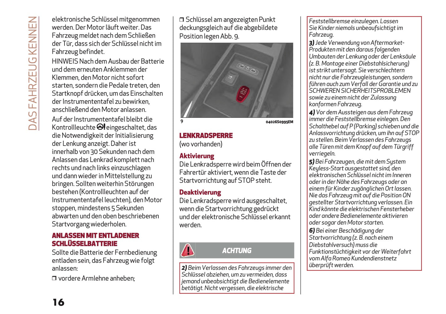 2023 Alfa Romeo Giulia Bedienungsanleitung | Deutsch