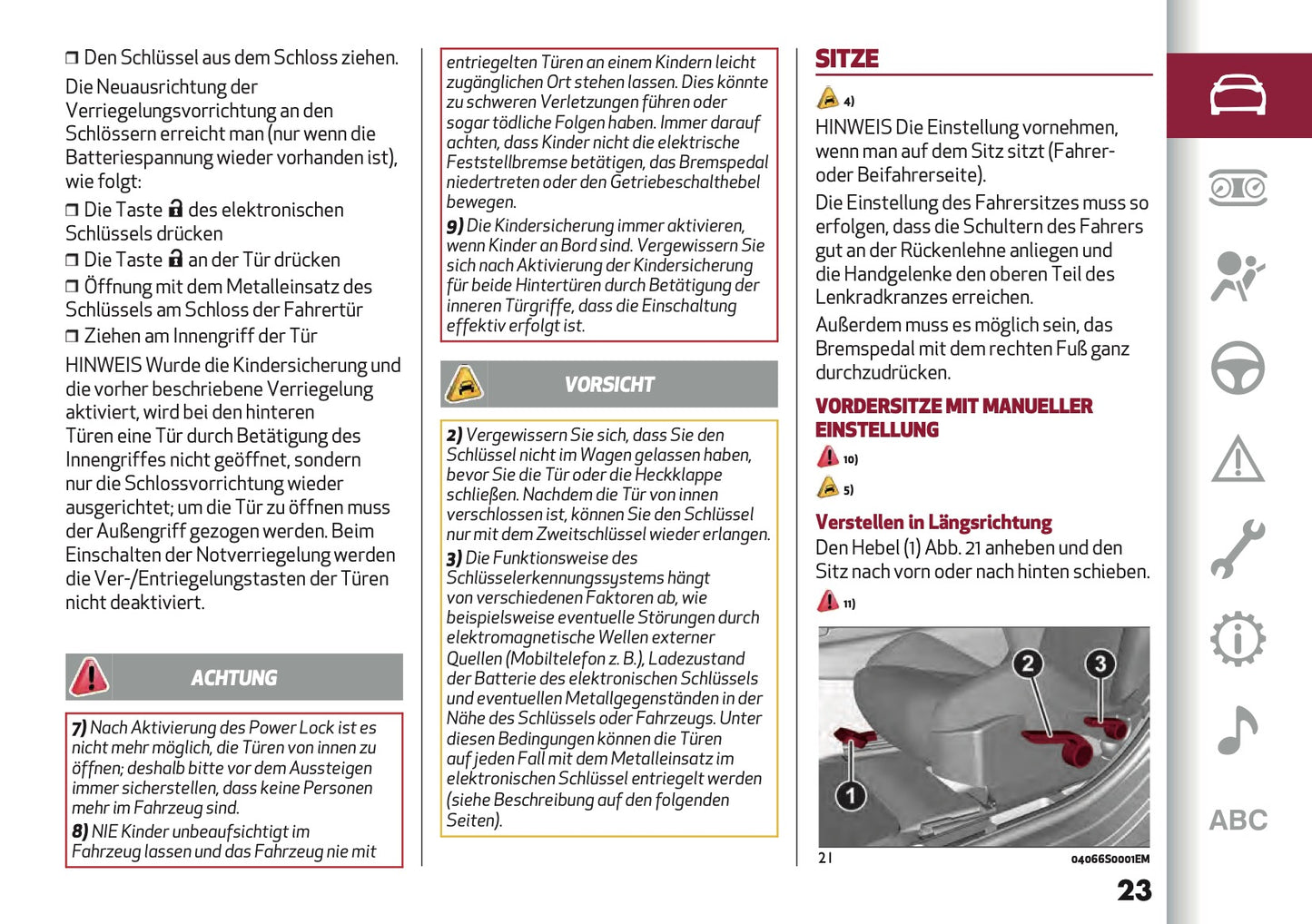 2023 Alfa Romeo Giulia Bedienungsanleitung | Deutsch