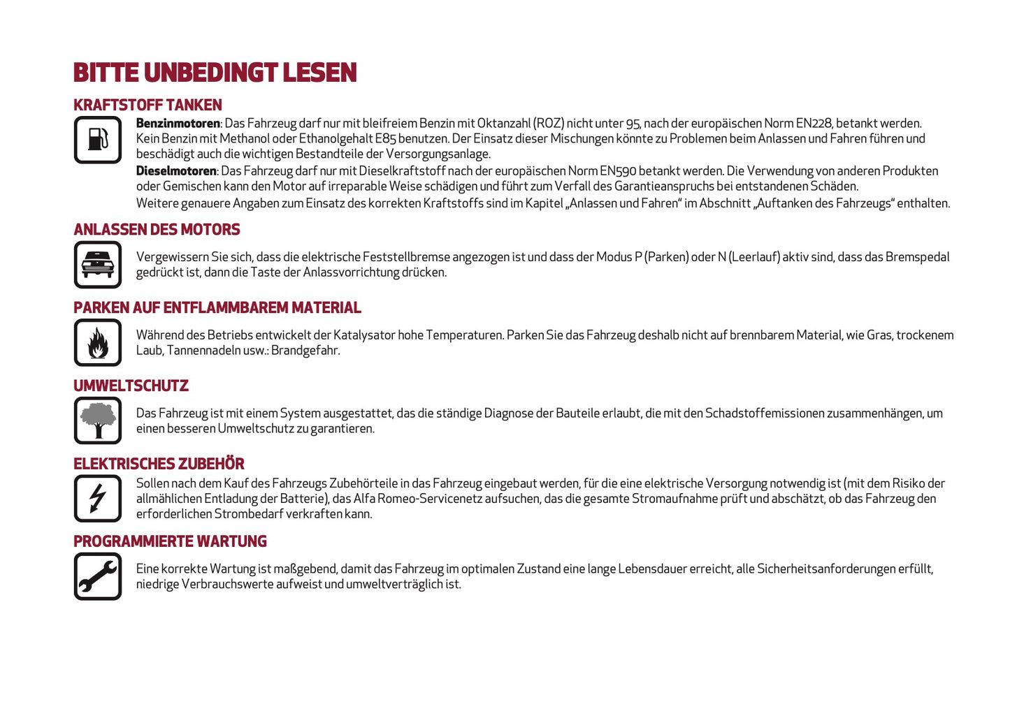 2023 Alfa Romeo Giulia Bedienungsanleitung | Deutsch