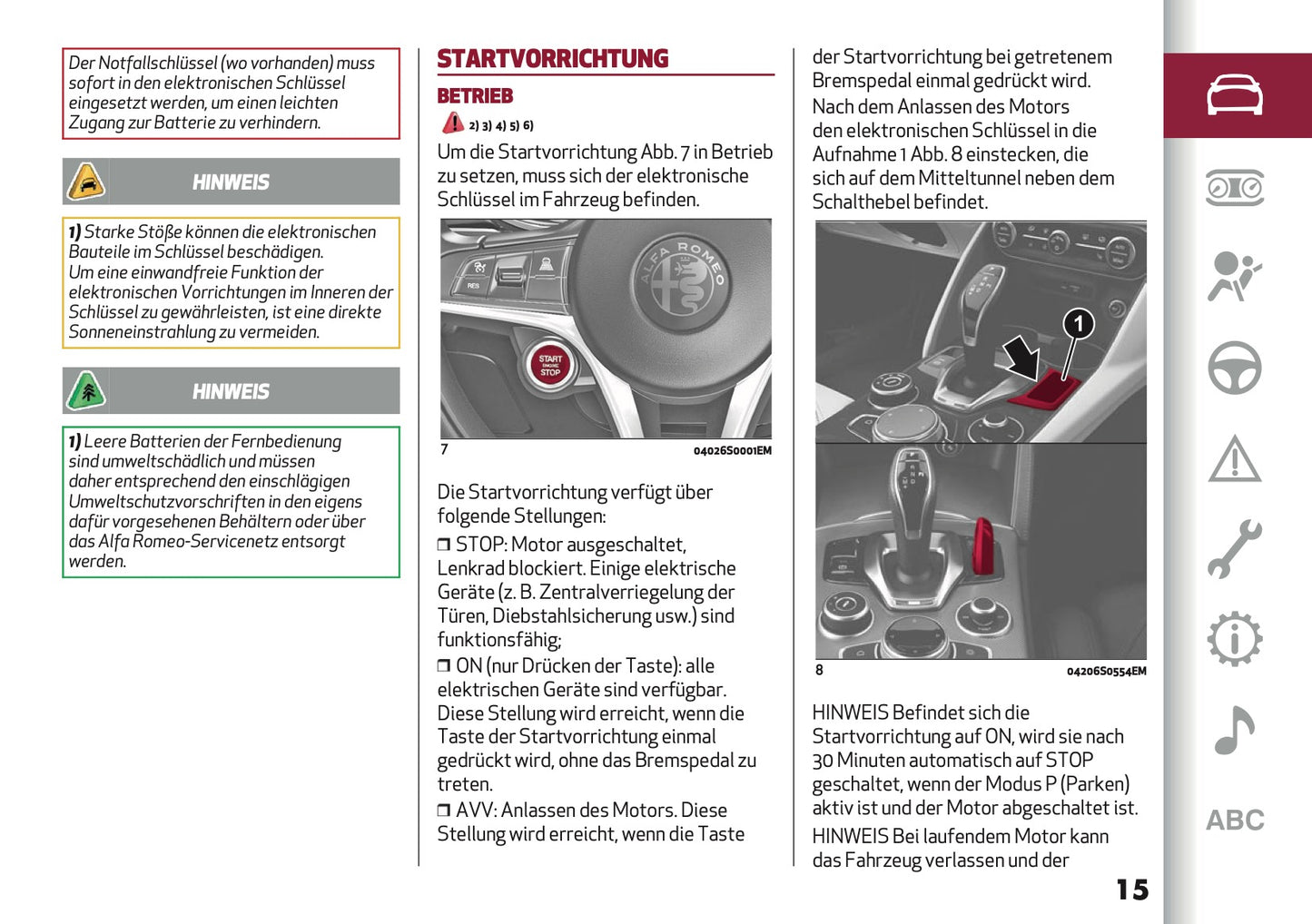 2026 Alfa Romeo Giulia Bedienungsanleitung | Deutsch