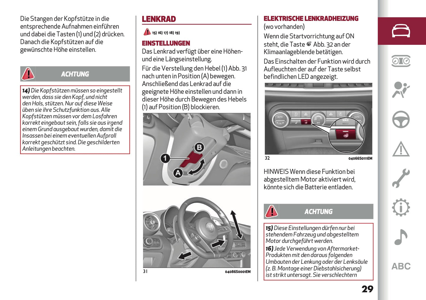 2026 Alfa Romeo Giulia Bedienungsanleitung | Deutsch