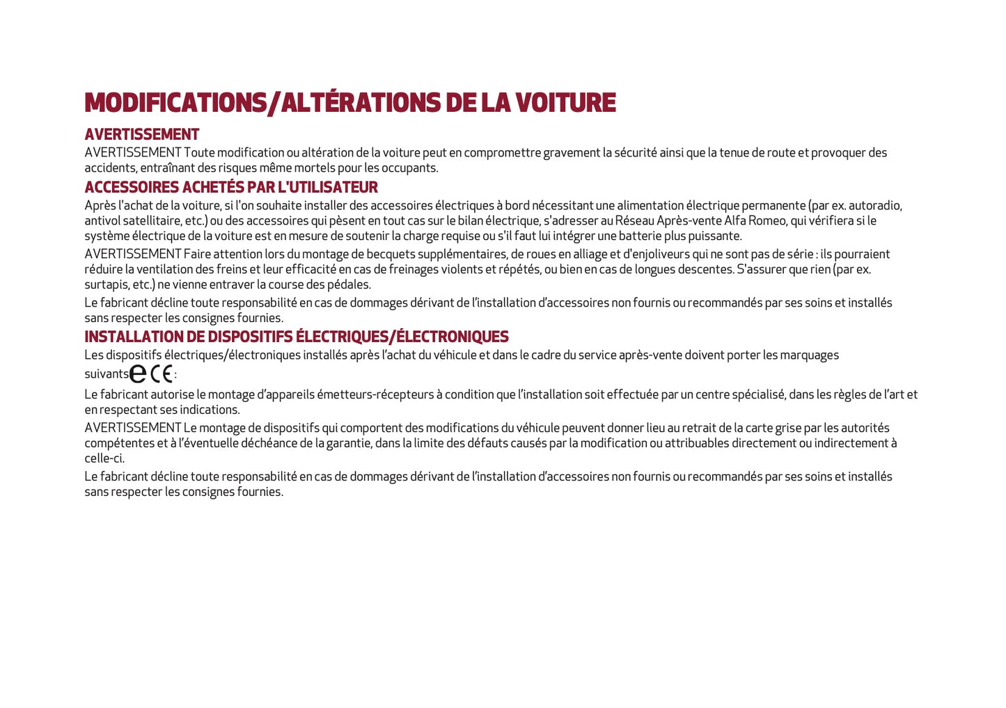 2024-2025 Alfa Romeo Giulia Owner's Manual | French