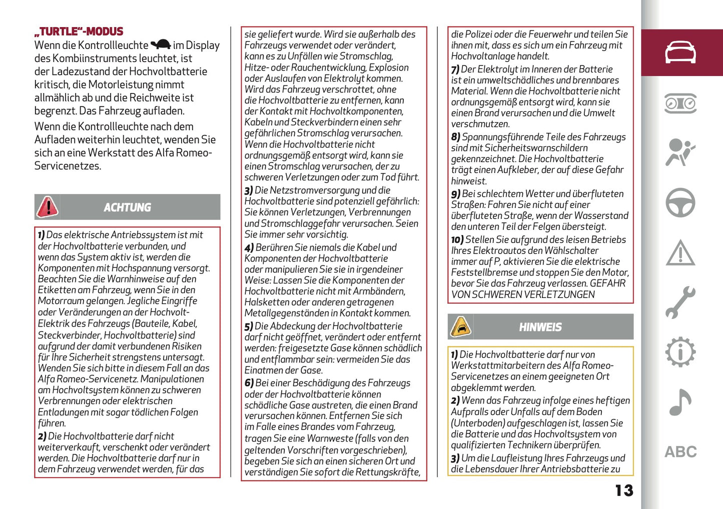 2025 Alfa Romeo Junior Owner's Manual | German