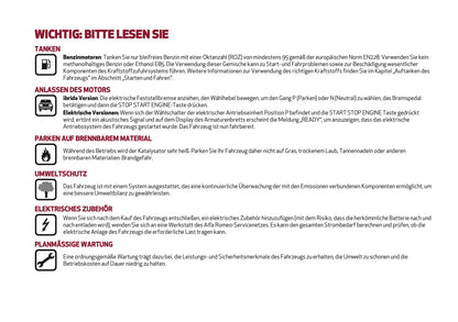 2025 Alfa Romeo Junior Owner's Manual | German