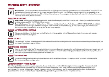 2026 Alfa Romeo Junior Bedienungsanleitung | Deutsch