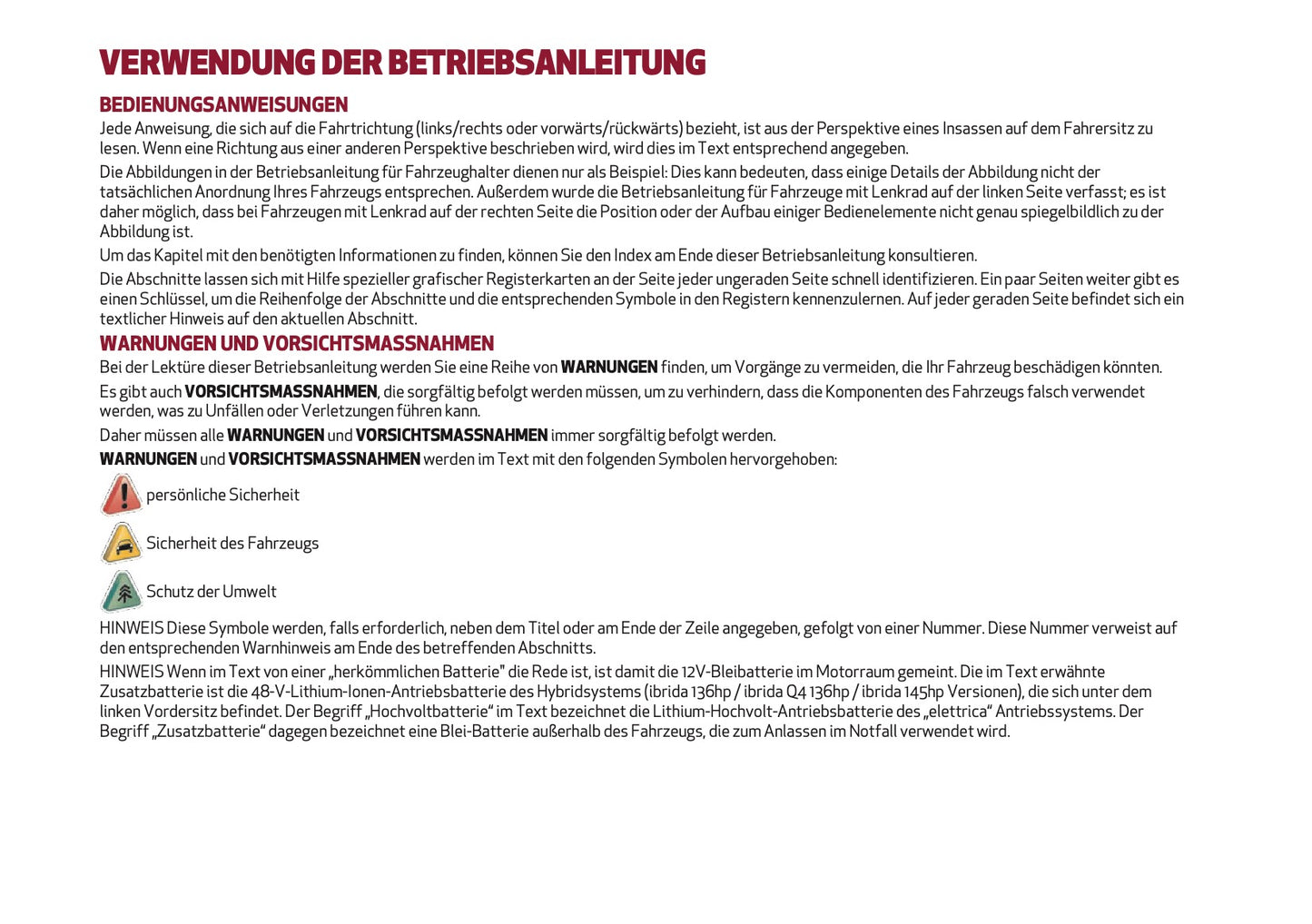 2026 Alfa Romeo Junior Bedienungsanleitung | Deutsch