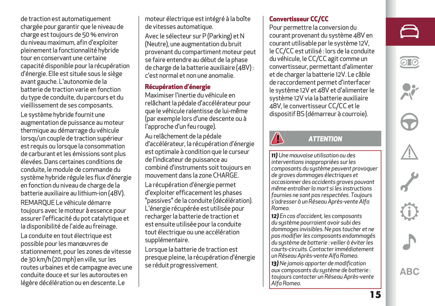 2025 Alfa Romeo Junior Owner's Manual | French