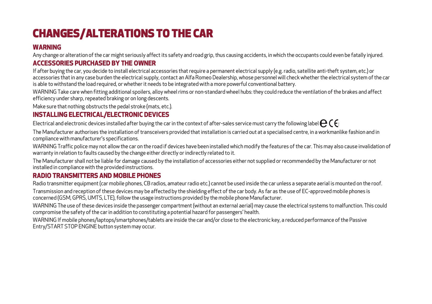 2026 Alfa Romeo Junior Owner's Manual | English