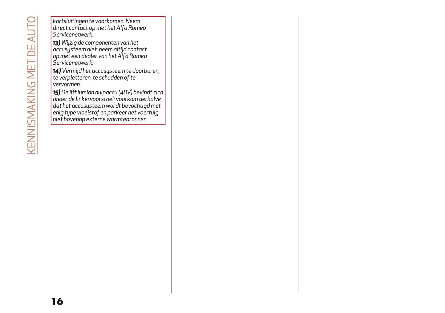 2026 Alfa Romeo Junior Gebruikershandleiding | Nederlands