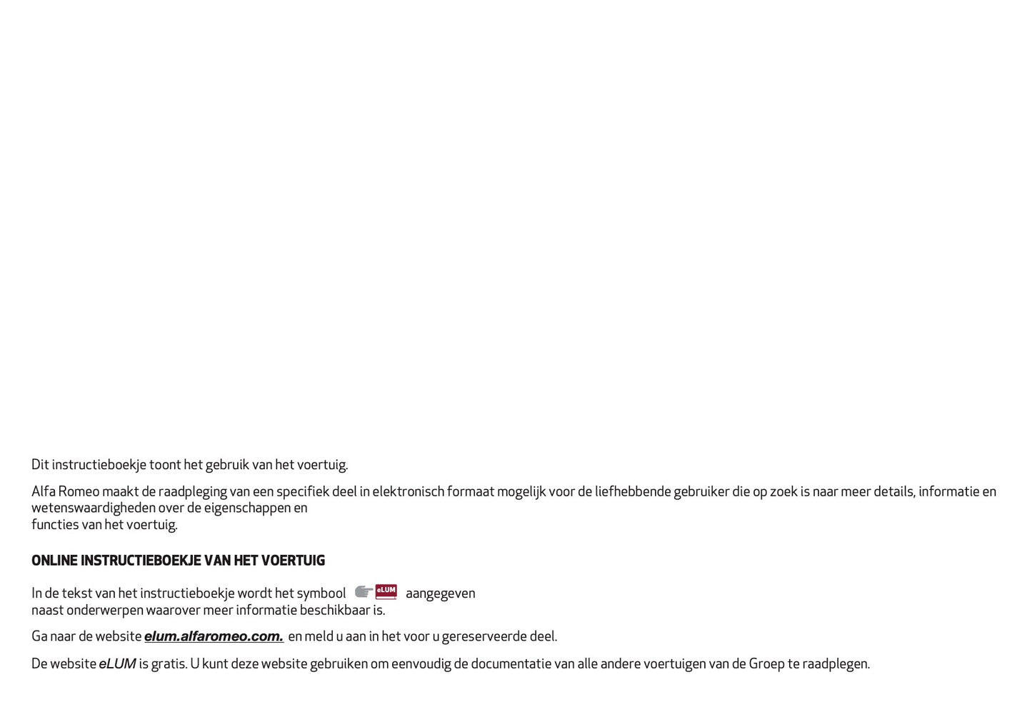 2018 Alfa Romeo Stelvio Owner's Manual | Dutch