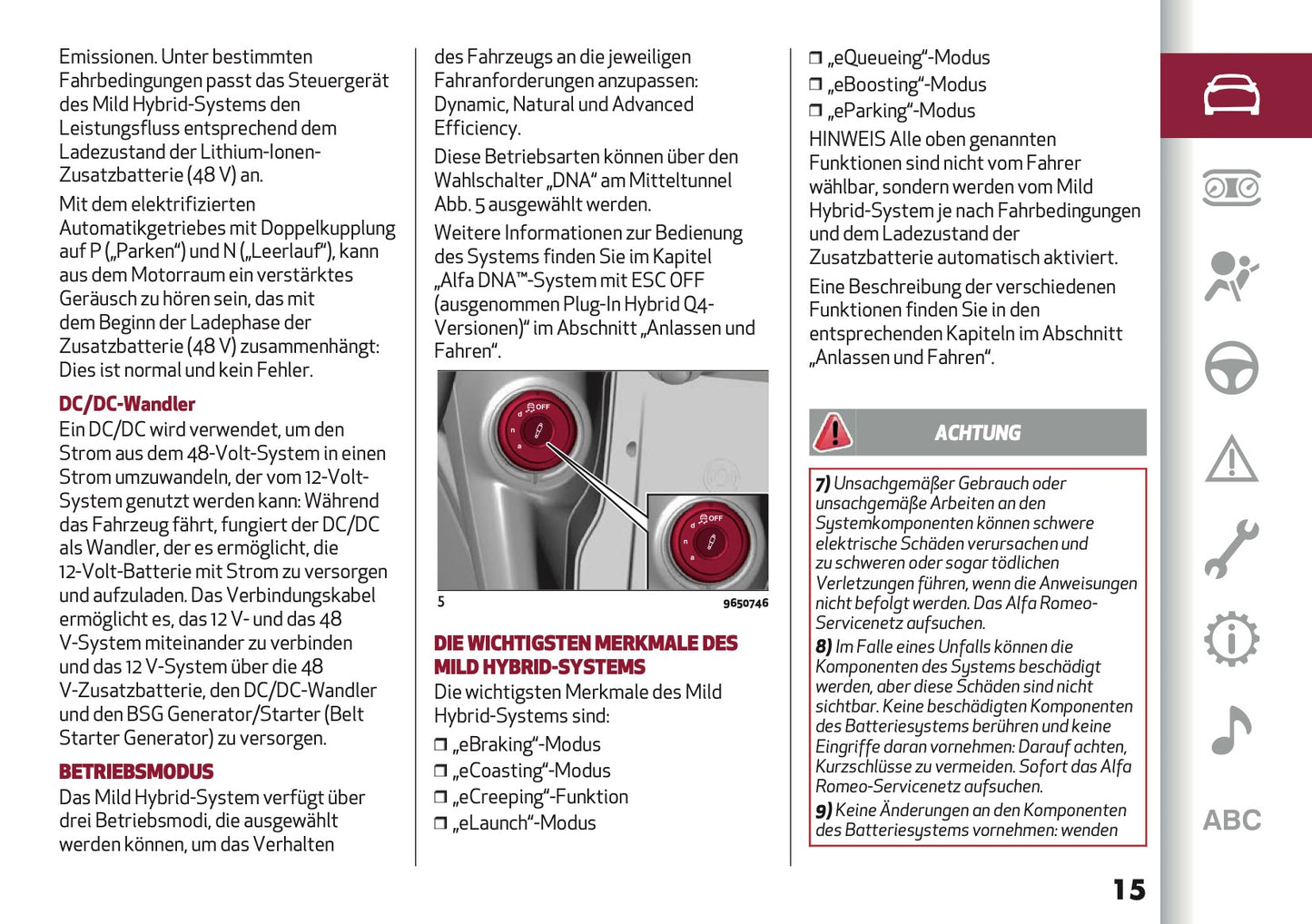 2024-2025 Alfa Romeo Tonale Owner's Manual | German