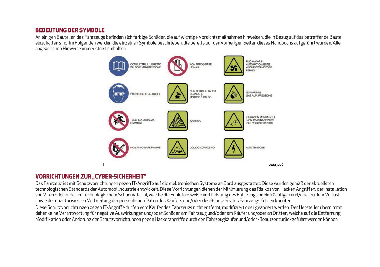 2024-2025 Alfa Romeo Tonale Owner's Manual | German