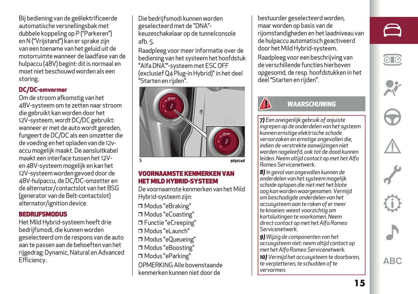 2024-2025 Alfa Romeo Tonale Owner's Manual | Dutch