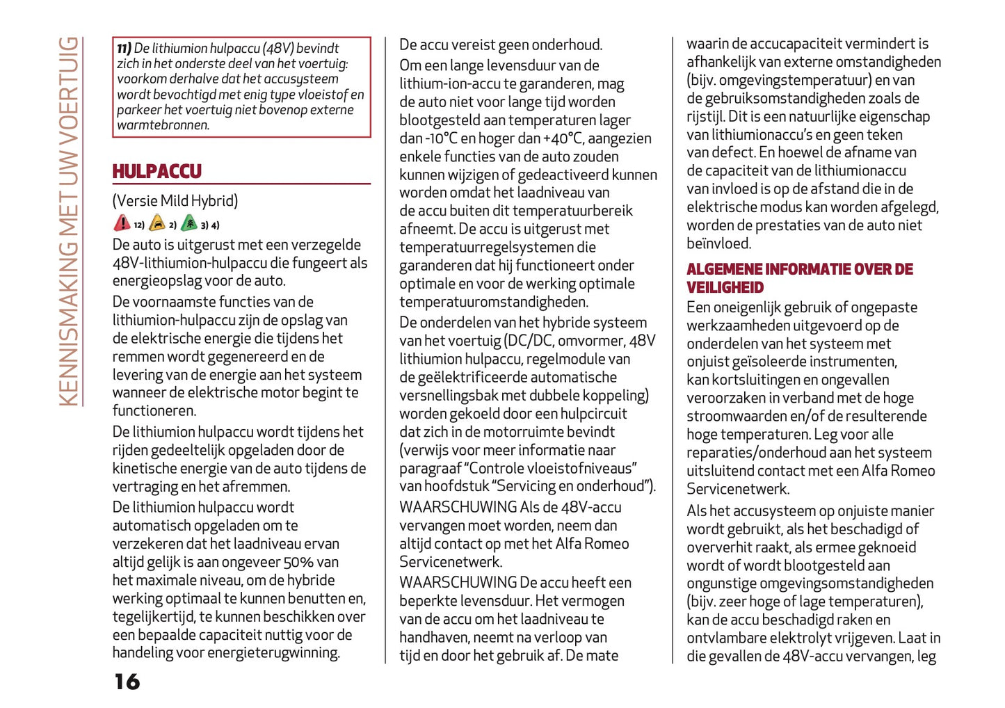 2024-2025 Alfa Romeo Tonale Owner's Manual | Dutch