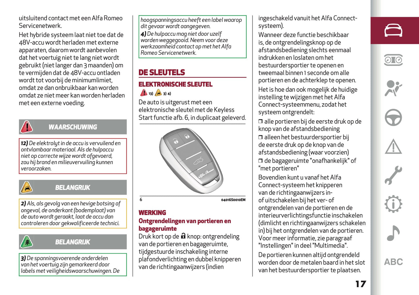 2024-2025 Alfa Romeo Tonale Owner's Manual | Dutch