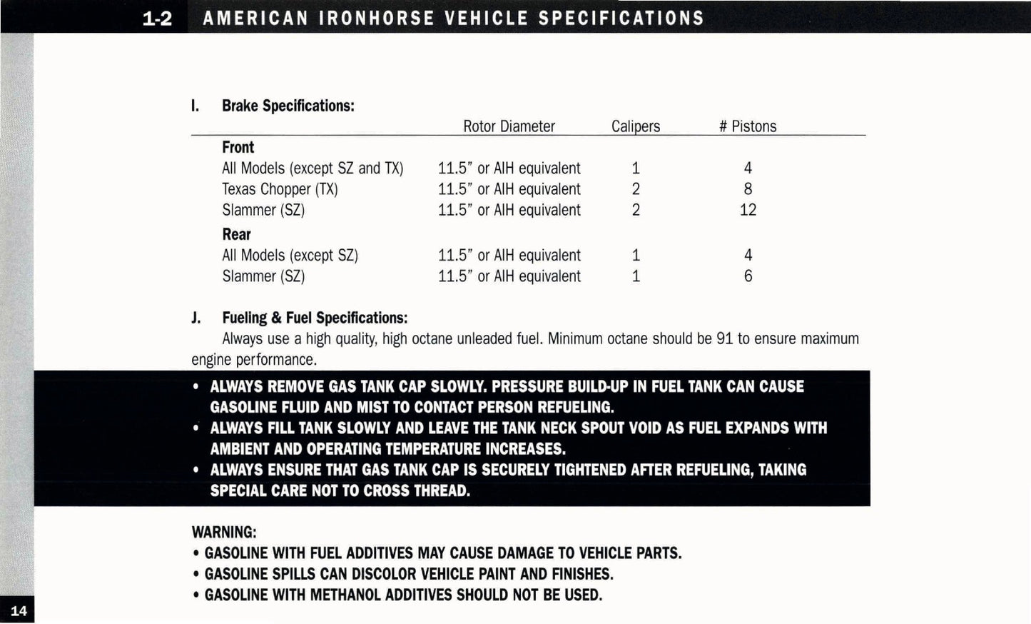 2005 American IronHorse Owner's Manual | English