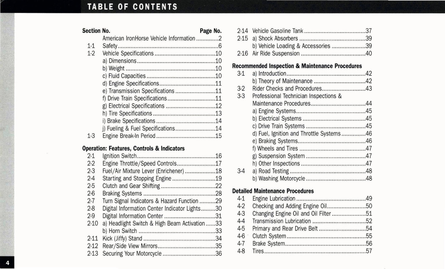 2005 American IronHorse Owner's Manual | English