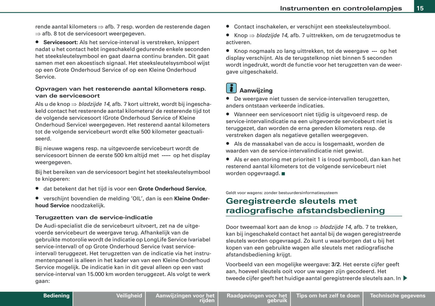 2007-2008 Audi A3 Gebruikershandleiding | Nederlands