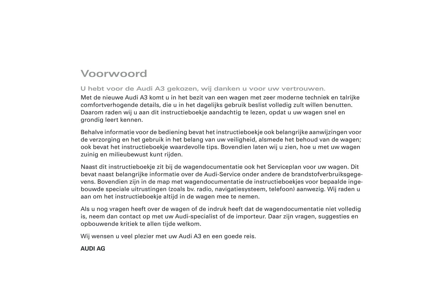 2007-2008 Audi A3 Gebruikershandleiding | Nederlands