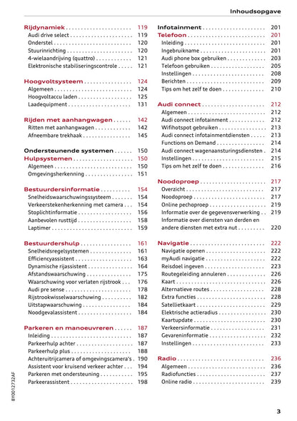 2020-2021 Audi A3 Gebruikershandleiding | Nederlands