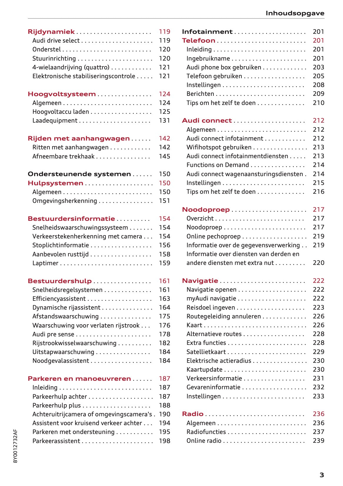 2021 Audi A3 Gebruikershandleiding | Nederlands