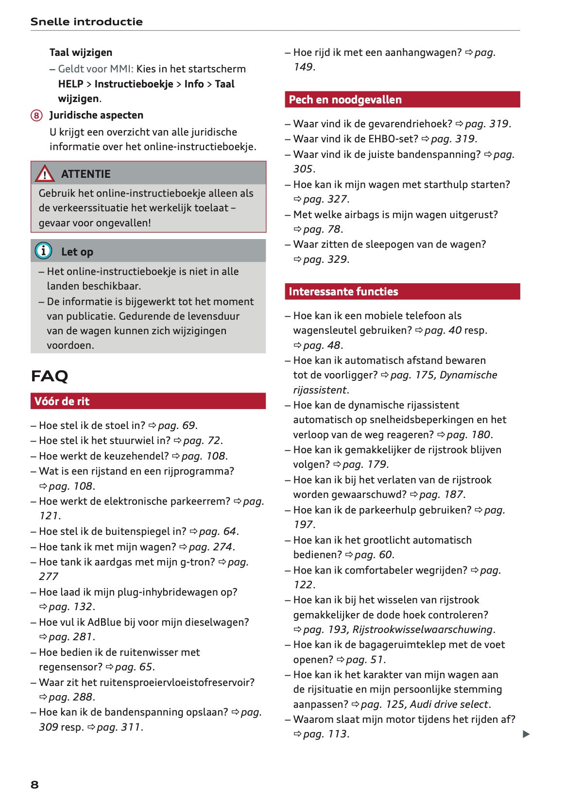 2022 Audi A3 Gebruikershandleiding | Nederlands