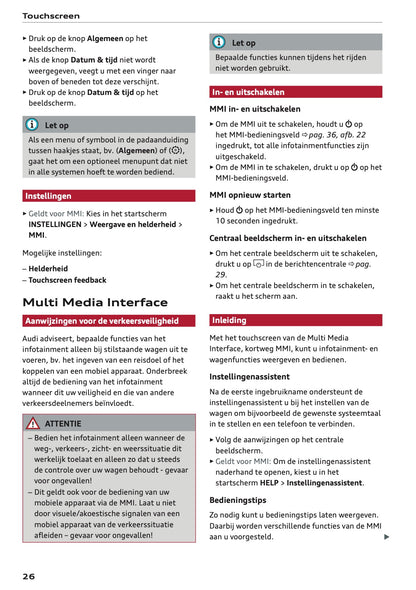 2022 Audi A3 Gebruikershandleiding | Nederlands