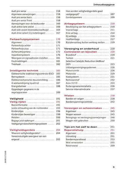 2016 Audi A3/S3 Gebruikershandleiding | Nederlands