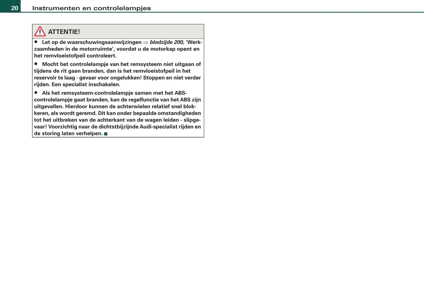 2007-2008 Audi A4 Cabriolet Gebruikershandleiding | Nederlands