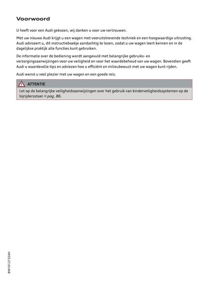 2021-2022 Audi A4 Gebruikershandleiding | Nederlands