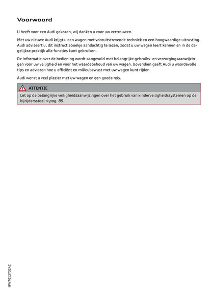 2020-2021 Audi A5 Owner's Manual | Dutch