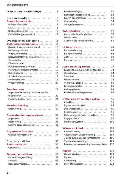 2020-2021 Audi A5 Owner's Manual | Dutch