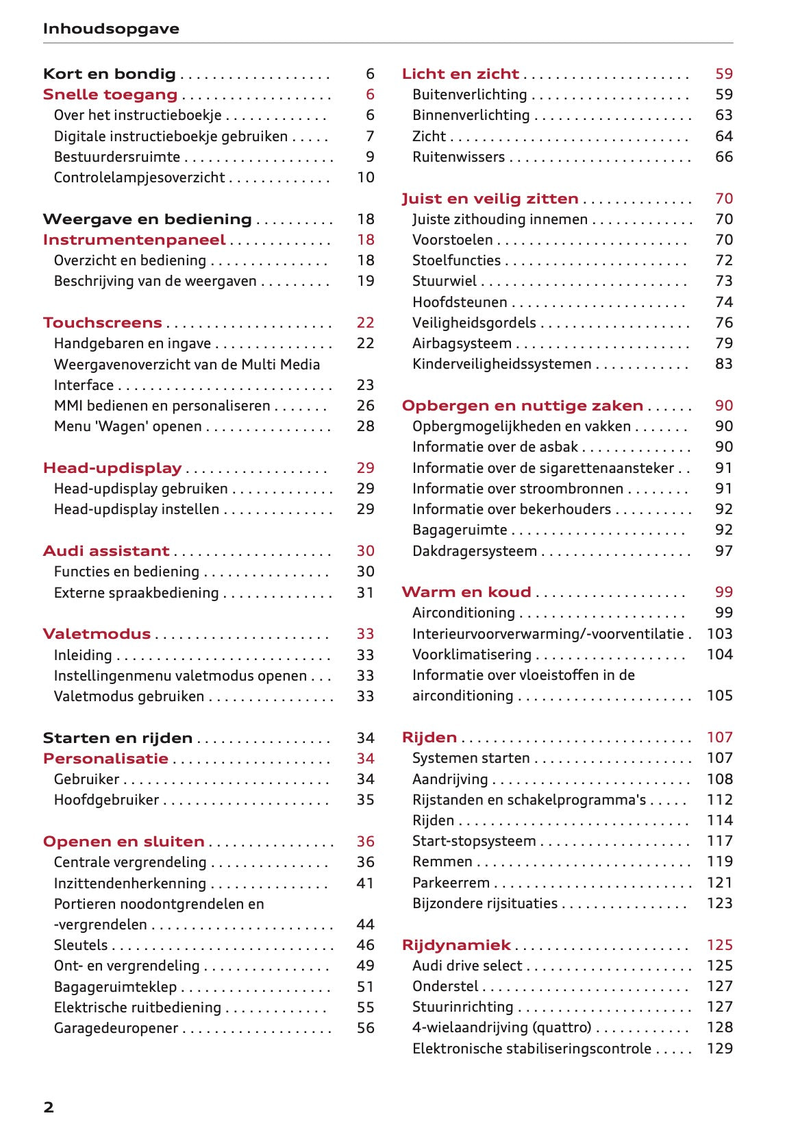 2026 Audi A5 Gebruikershandleiding | Nederlands