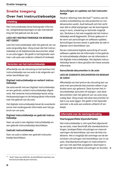 2026 Audi A5 Gebruikershandleiding | Nederlands
