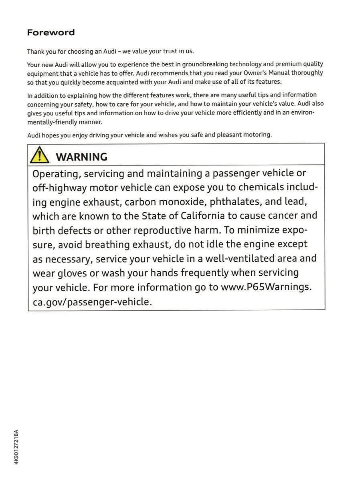 2024 Audi A7 Owner's Manual | English US