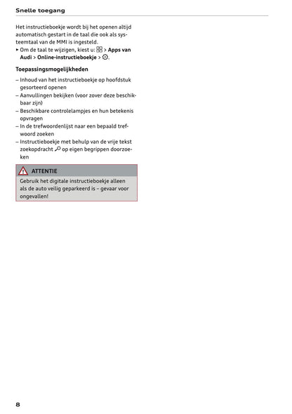 2026 Audi Q3 Gebruikershandleiding | Nederlands