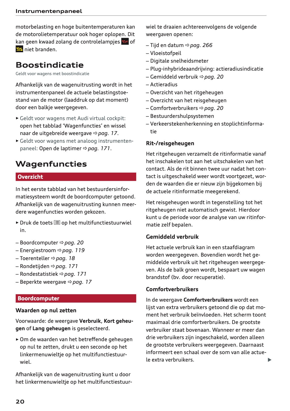 2020-2021 Audi Q5 Owner's Manual | Dutch