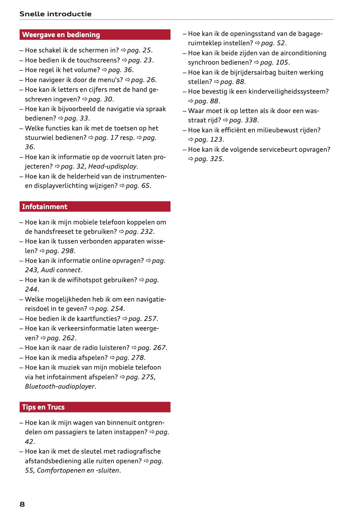 2020-2021 Audi Q7 Gebruikershandleiding | Nederlands