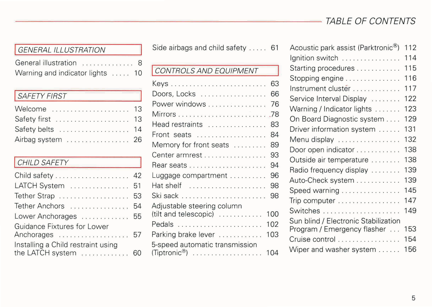 2003 Audi RS 6 Owner's Manual | English