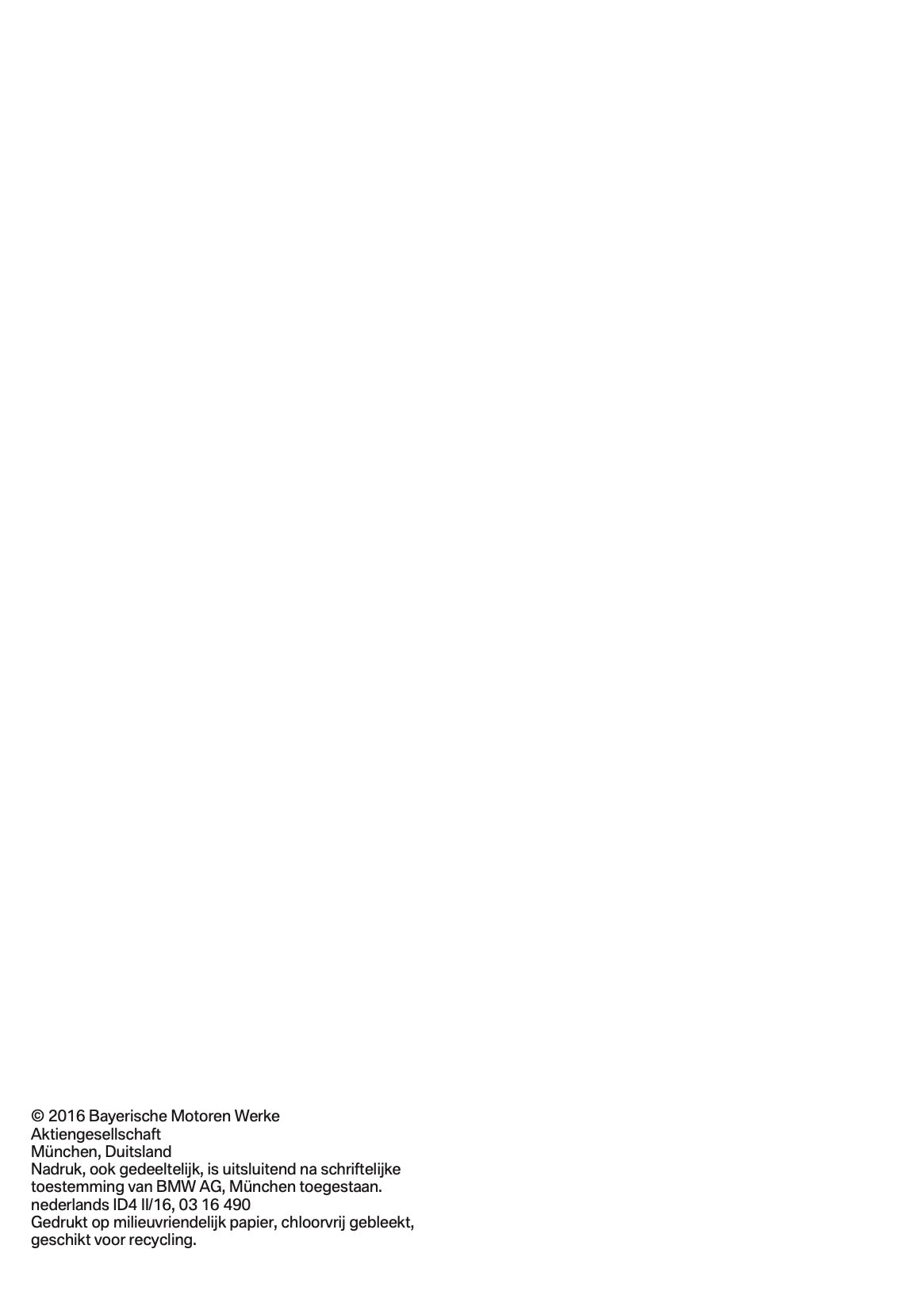 2016 BMW 1 Serie Gebruikershandleiding | Nederlands