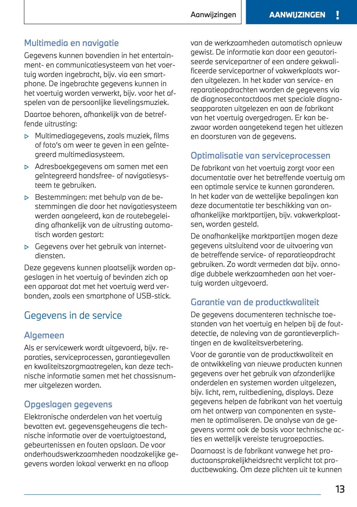 2024 BMW 1 Series Owner's Manual | Dutch