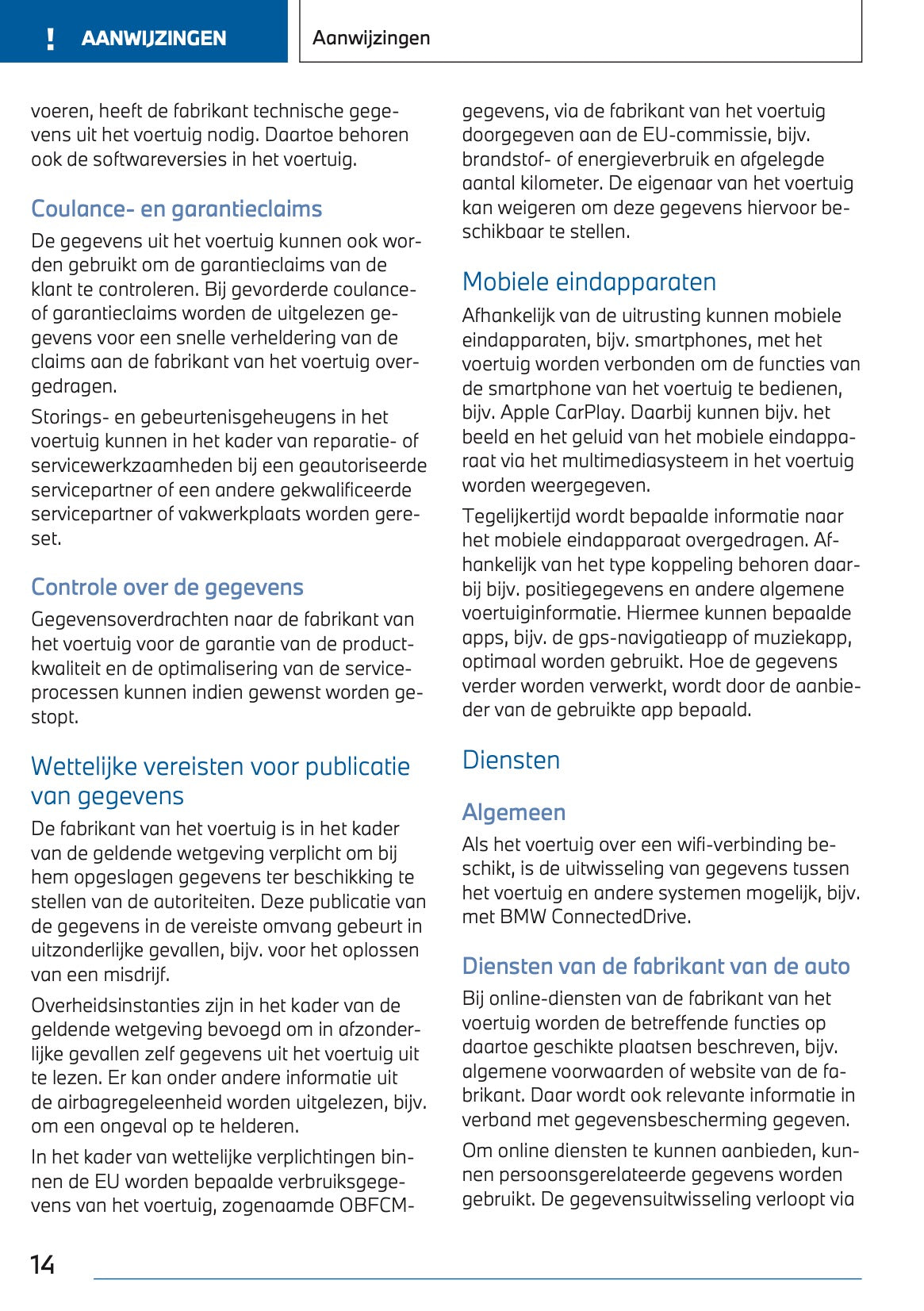 2024 BMW 1 Series Owner's Manual | Dutch